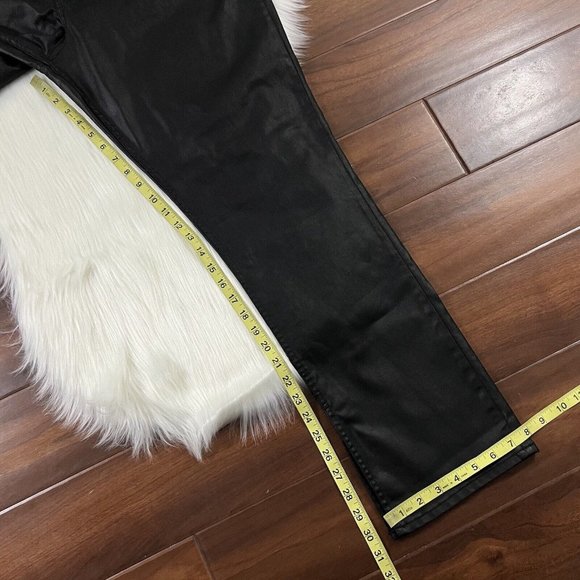 Abercrombie‎ & Fitch Size 18 / 34 Coated Black High Rise 90s Slim Straight Jeans - Picture 6 of 9